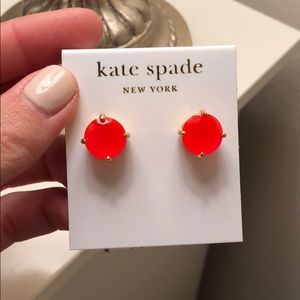 Orange Kate Spade studs